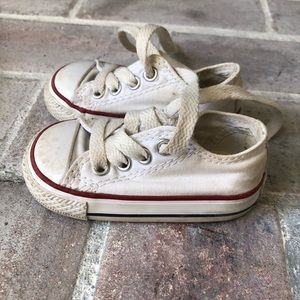 Size 3 Baby White Chuck Taylor Converse Shoes